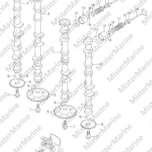 FIG.28 (1-D-13) CAMSHAFT (DF200T E DF225T)
