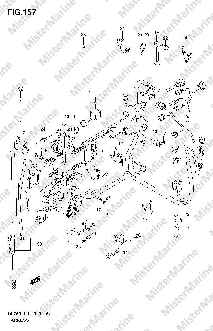 FIG.157 (2-H-5) HARNESS (DF200T E1)