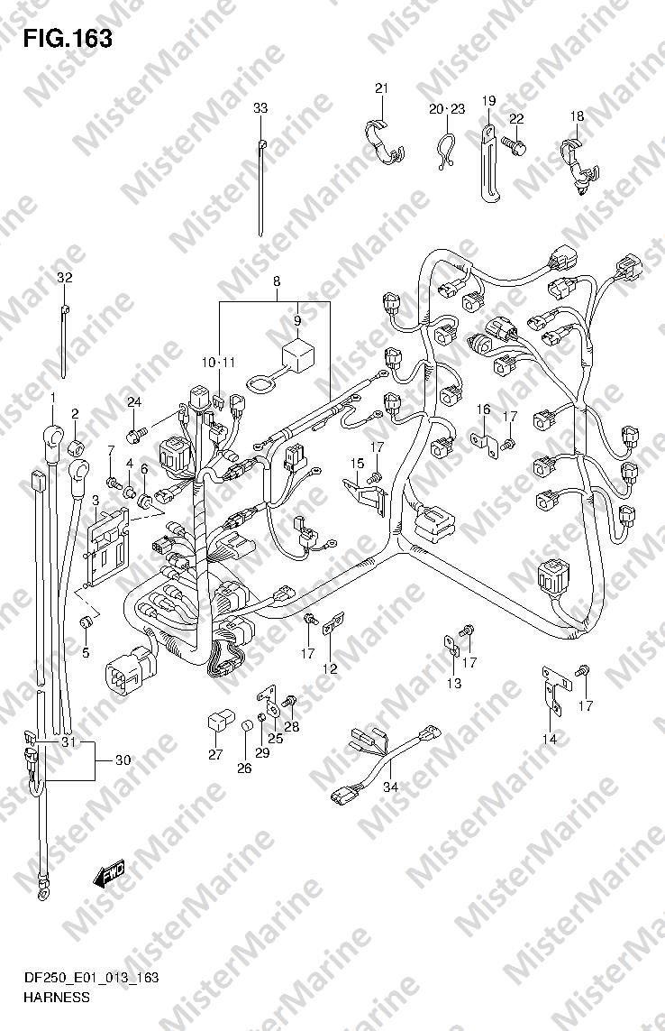 FIG.163 (2-I-3) HARNESS (DF225T E1)