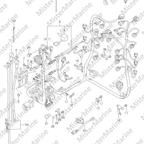 FIG.165 (2-I-7) HARNESS (DF250T E1)