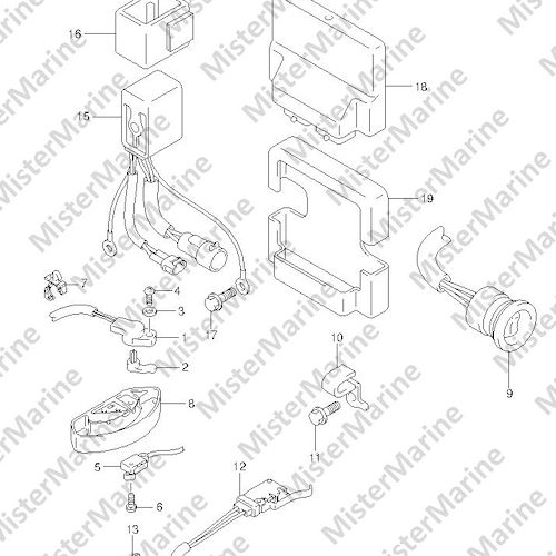 FIG.173 (2-J-5) PTT SWITCH / ENGINE CONTROL UNIT (DF225T E1)