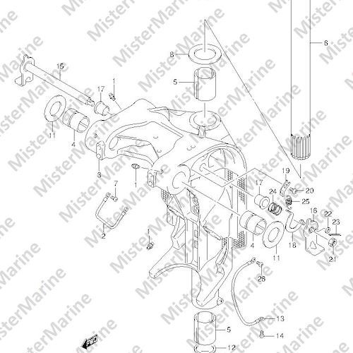 FIG.207 (2-L-11) SWIVEL BRACKET TRANSOM(L) (DF200T E1)