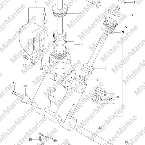 FIG.221 (3-C-9) TRIM CYLINDER TRANSOM(L) (DF200T E1)