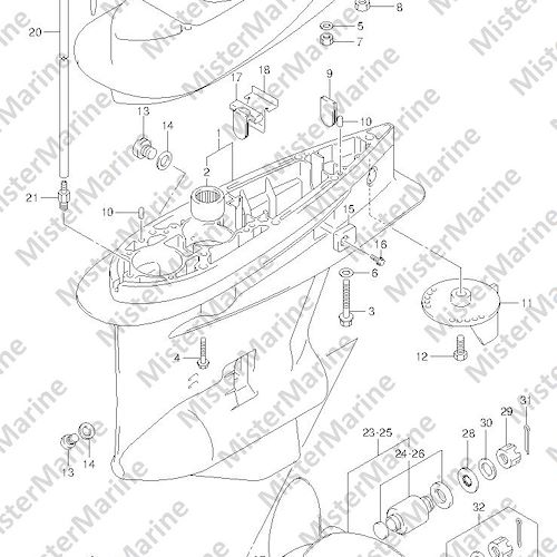 FIG.267 (3-G-15) GEAR CASE (DF225T E1)