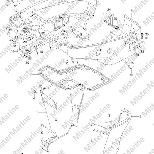 FIG.279 (3-I-11) SIDE COVER TRANSOM(X,XX) (DF225T E1)