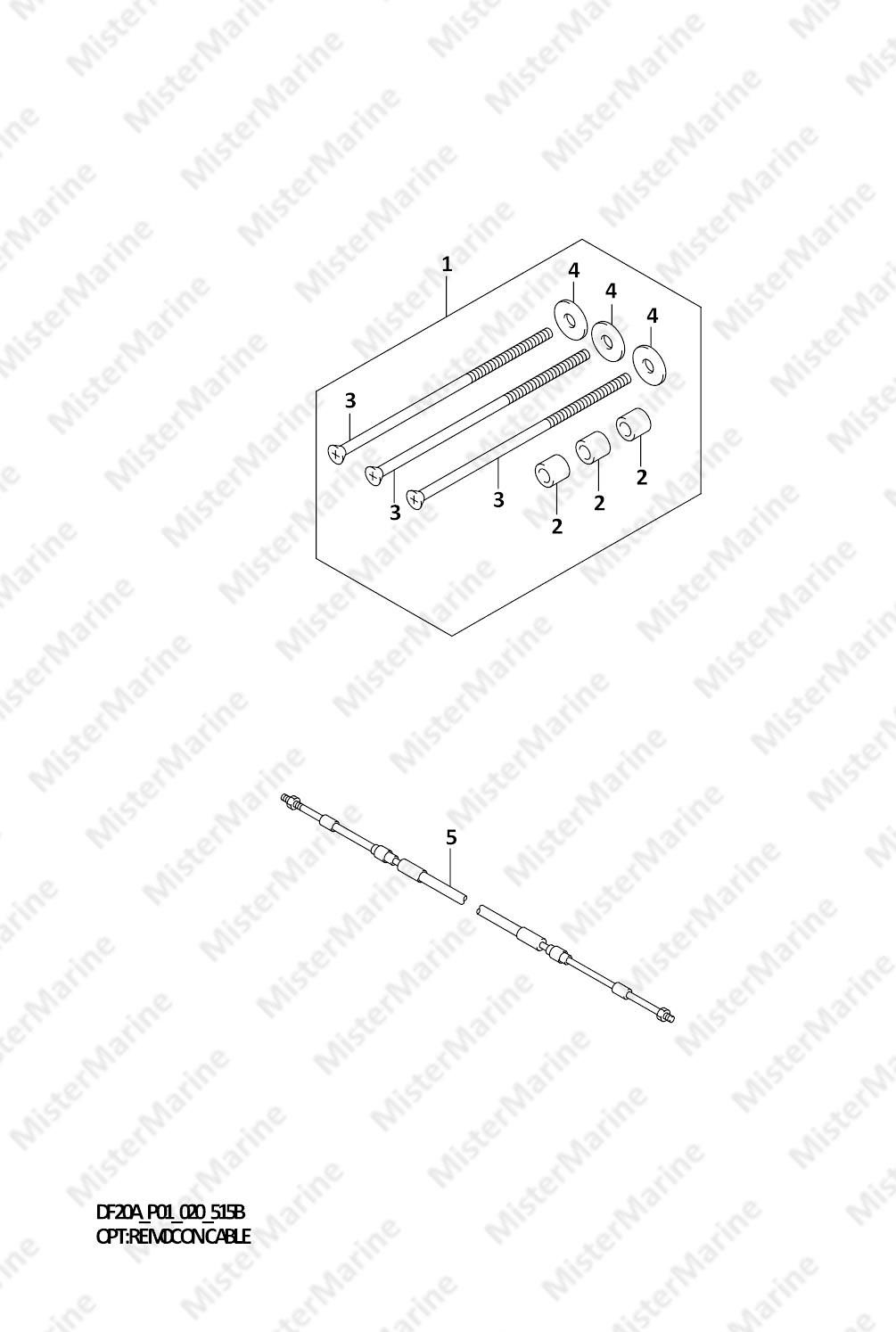 FIG.515B (1-J-3) OPT:REMOCON CABLE (DF20A)(DF20AR)(DF20AT)