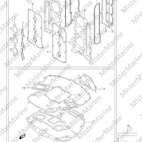 FIG.323 (4-C-2) OPT:GASKET SET (DF250T E1)