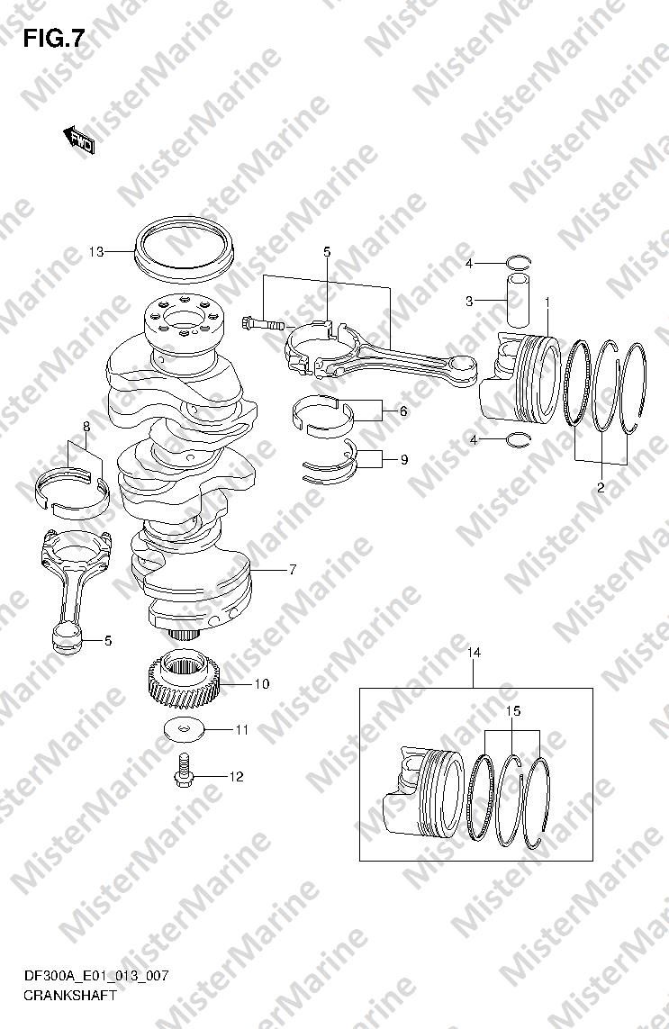 FIG.7 (1-B-9) CRANKSHAFT