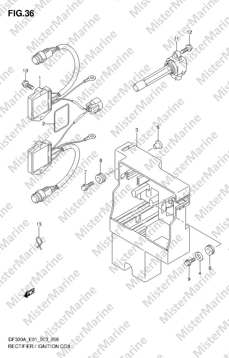 FIG.36 (1-E-12) RECTIFIER / IGNITION COIL