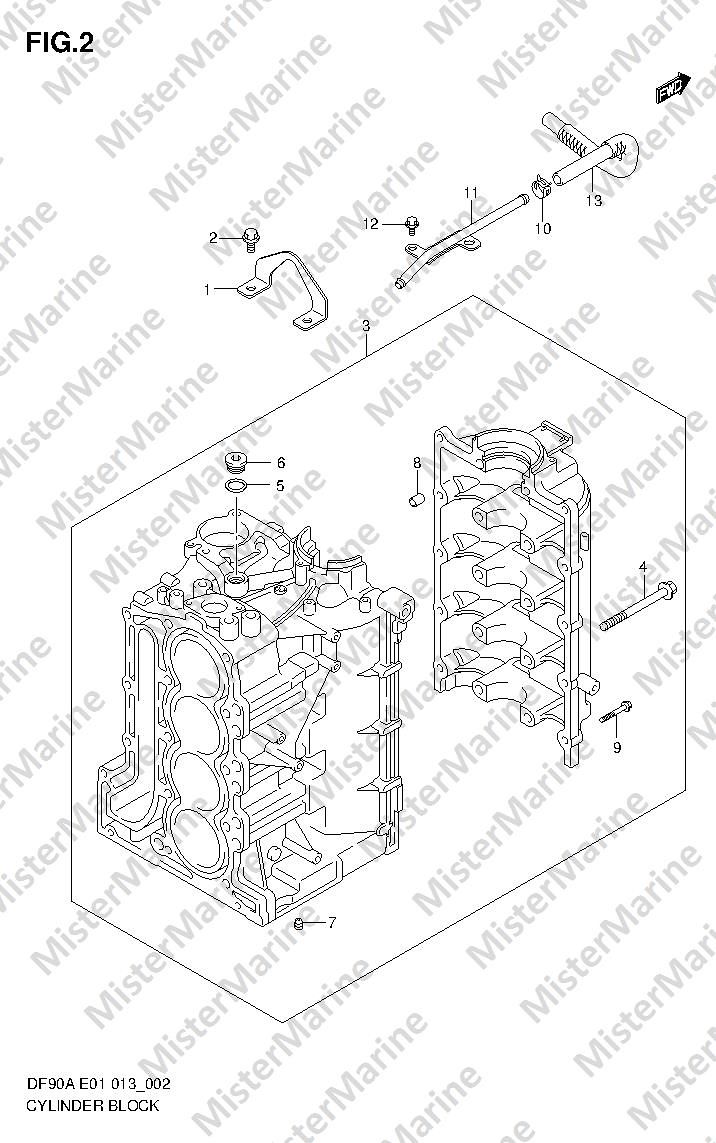FIG.2 (1-B-3) CYLINDER BLOCK