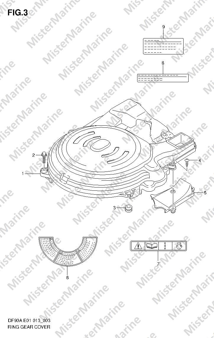 FIG.3 (1-B-4) RING GEAR COVER
