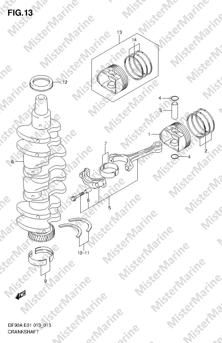 FIG.13 (1-B-14) CRANKSHAFT