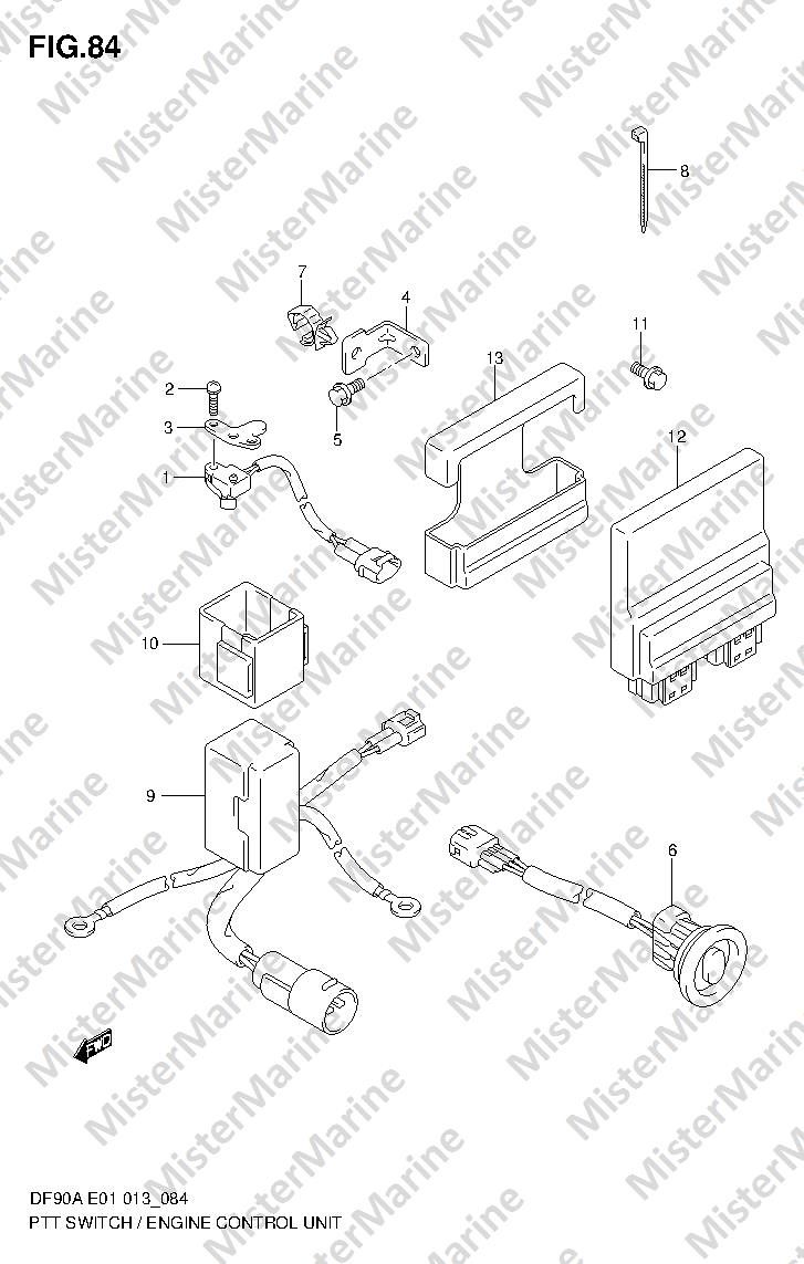FIG.84 (1-H-14) PTT SWITCH / ENGINE CONTROL UNIT (DF80A E1)