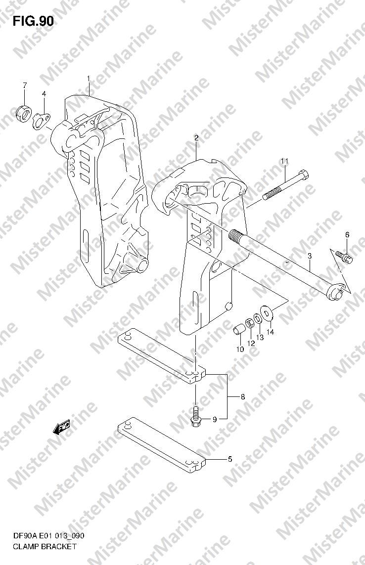 FIG.90 (1-I-6) CLAMP BRACKET