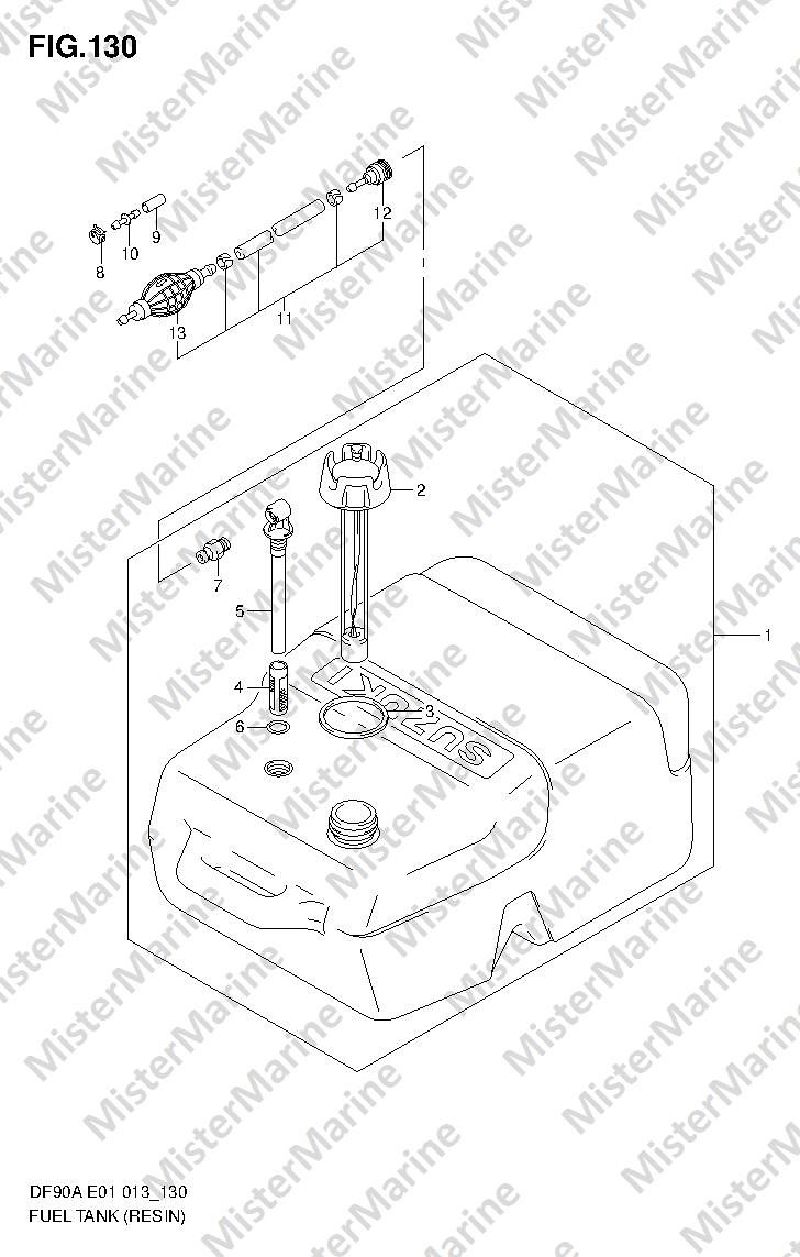 FIG.130 (2-B-9) FUEL TANK (RESIN)