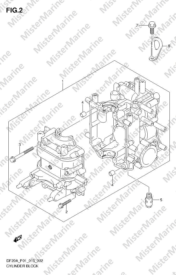 FIG.2 (1-B-3) CYLINDER BLOCK
