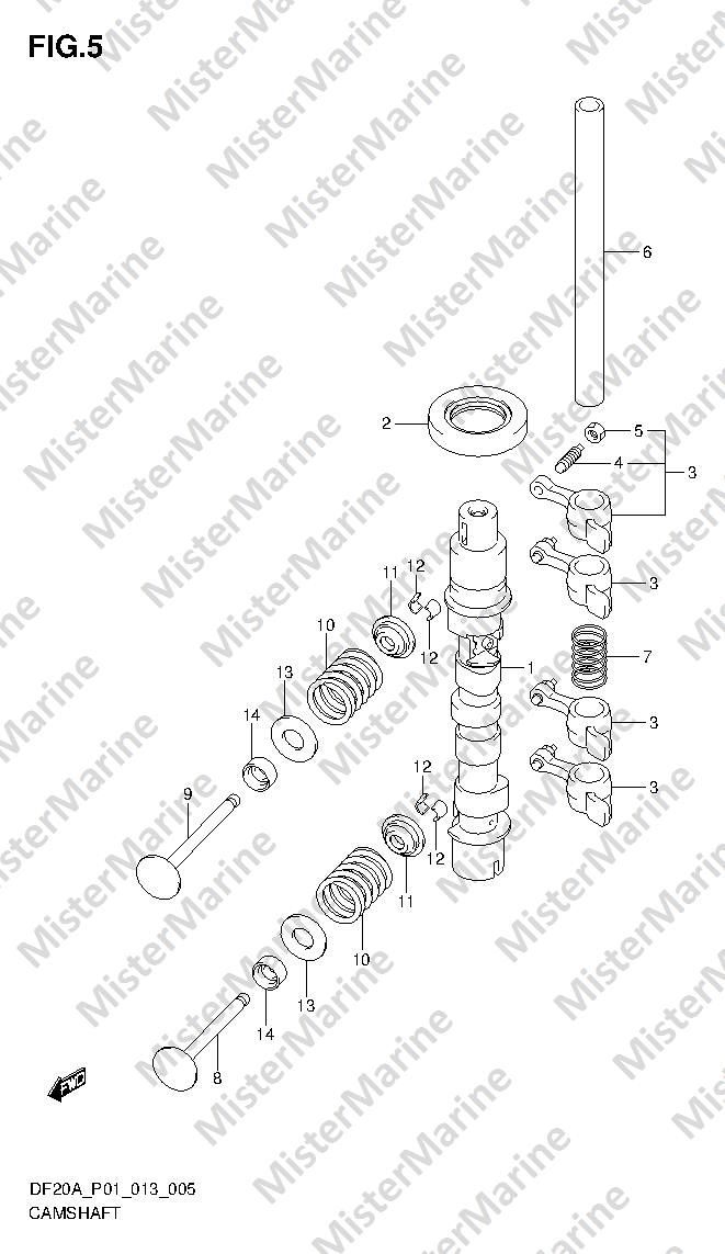FIG.5 (1-B-6) CAMSHAFT