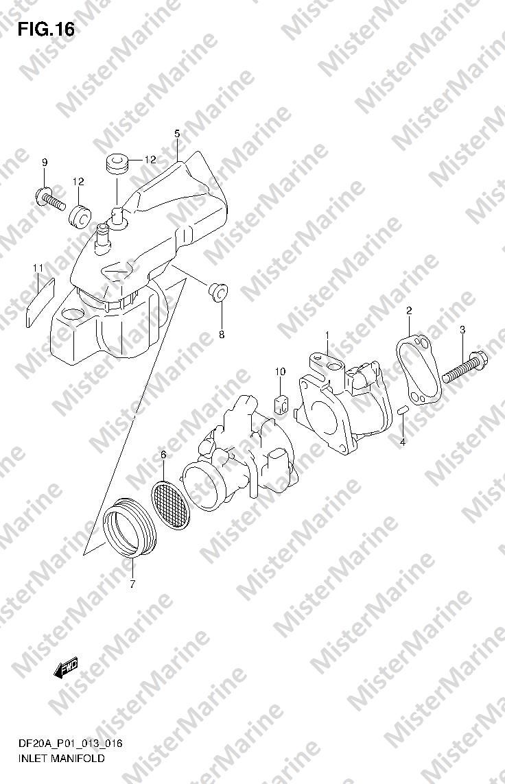 FIG.16 (1-C-3) INLET MANIFOLD (DF20A P01)