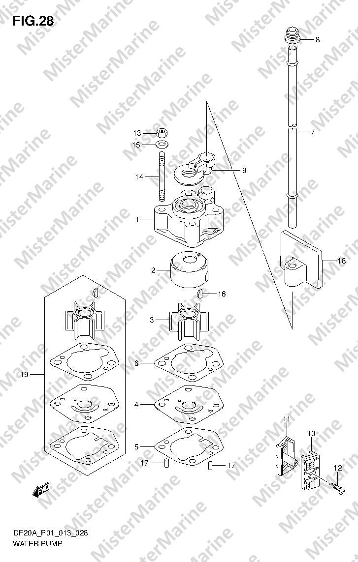 FIG.28 (1-D-8) WATER PUMP
