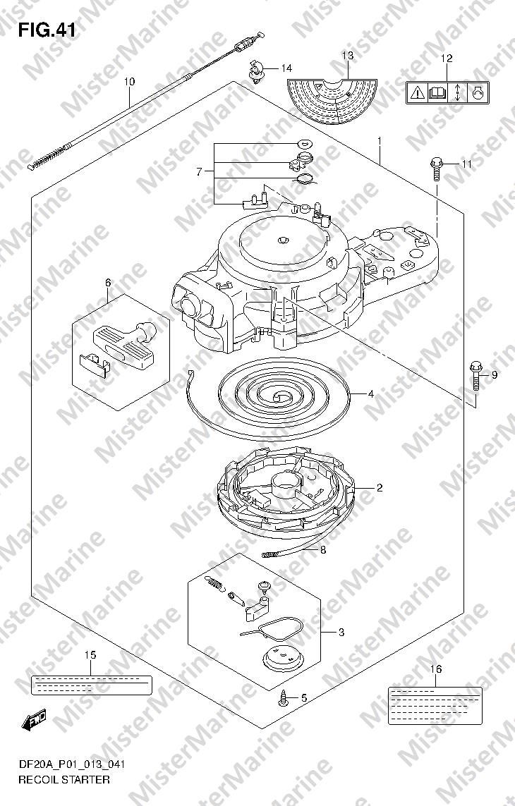 FIG.41 (1-E-7) RECOIL STARTER