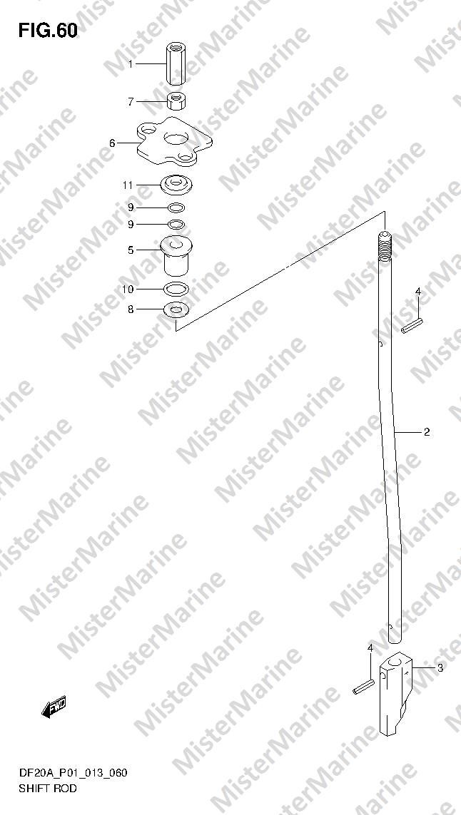 FIG.60 (1-F-12) SHIFT ROD