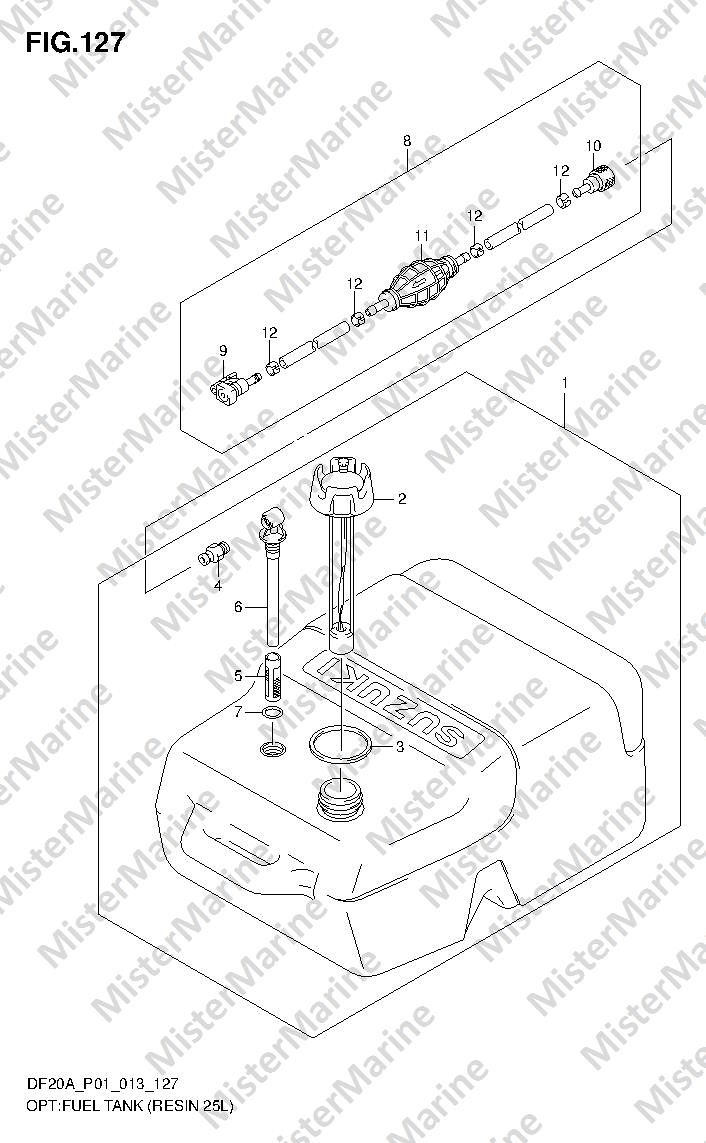 FIG.127 (1-L-5) OPT:FUEL TANK (RESIN 25L)