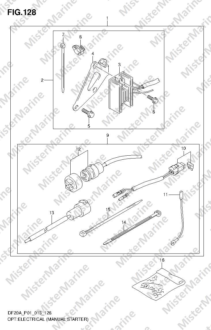 FIG.128 (1-L-6) OPT:ELECTRICAL (MANUAL STARTER)