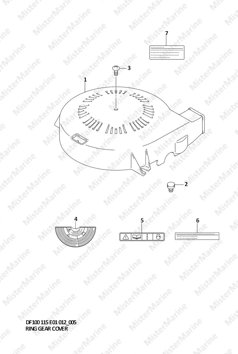 FIG.5 (1-B-6) RING GEAR COVER