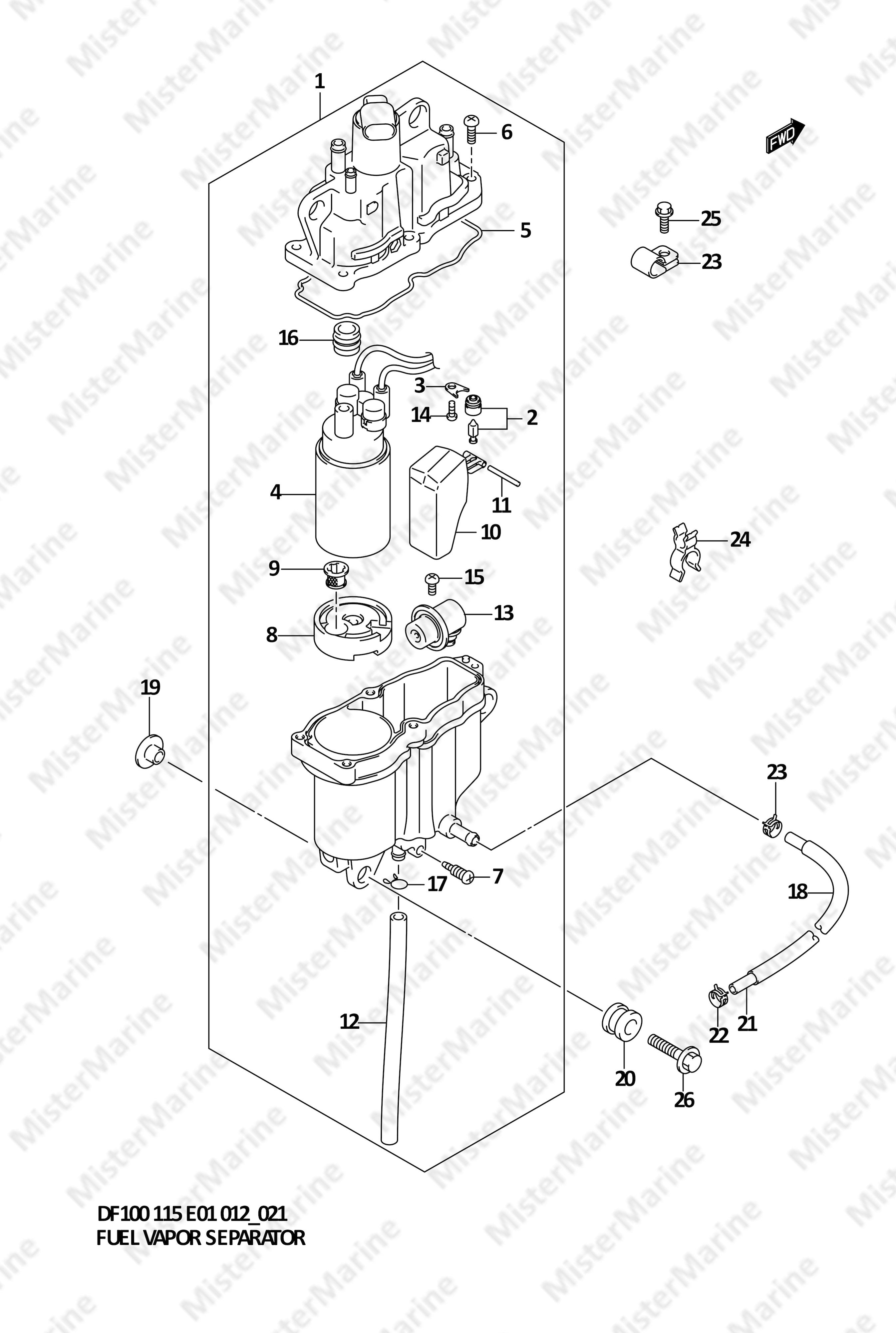 FIG.21 (1-C-14) FUEL VAPOR SEPARATOR