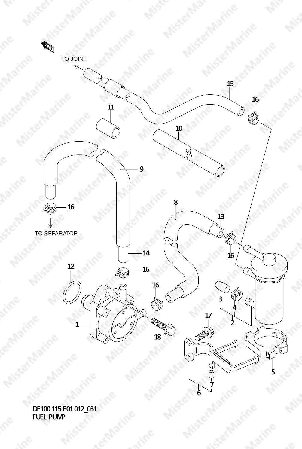 FIG.31 (1-D-10) FUEL PUMP (DF100T E1)