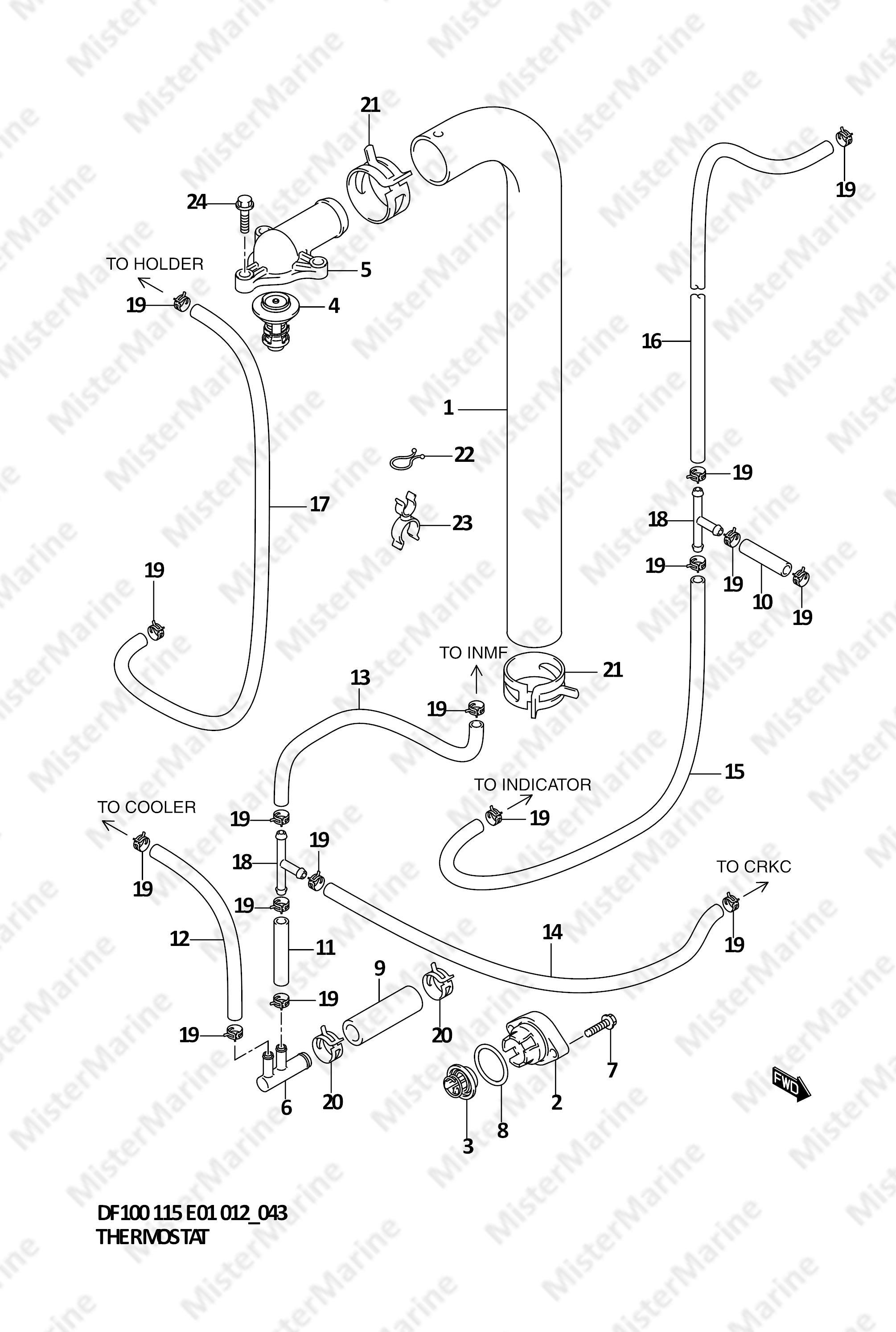 FIG.43 (1-E-8) THERMOSTAT