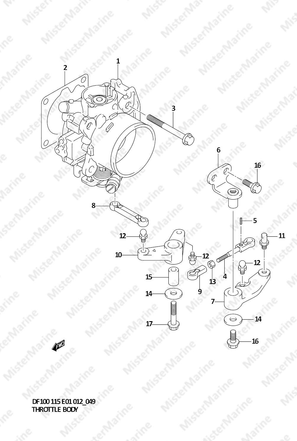 FIG.49 (1-E-14) THROTTLE BODY