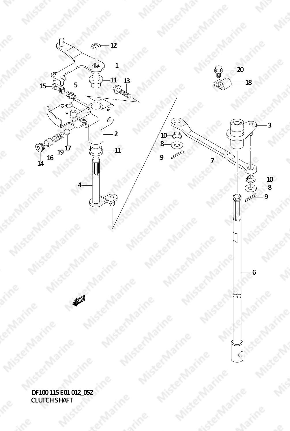 FIG.52 (1-F-3) CLUTCH SHAFT