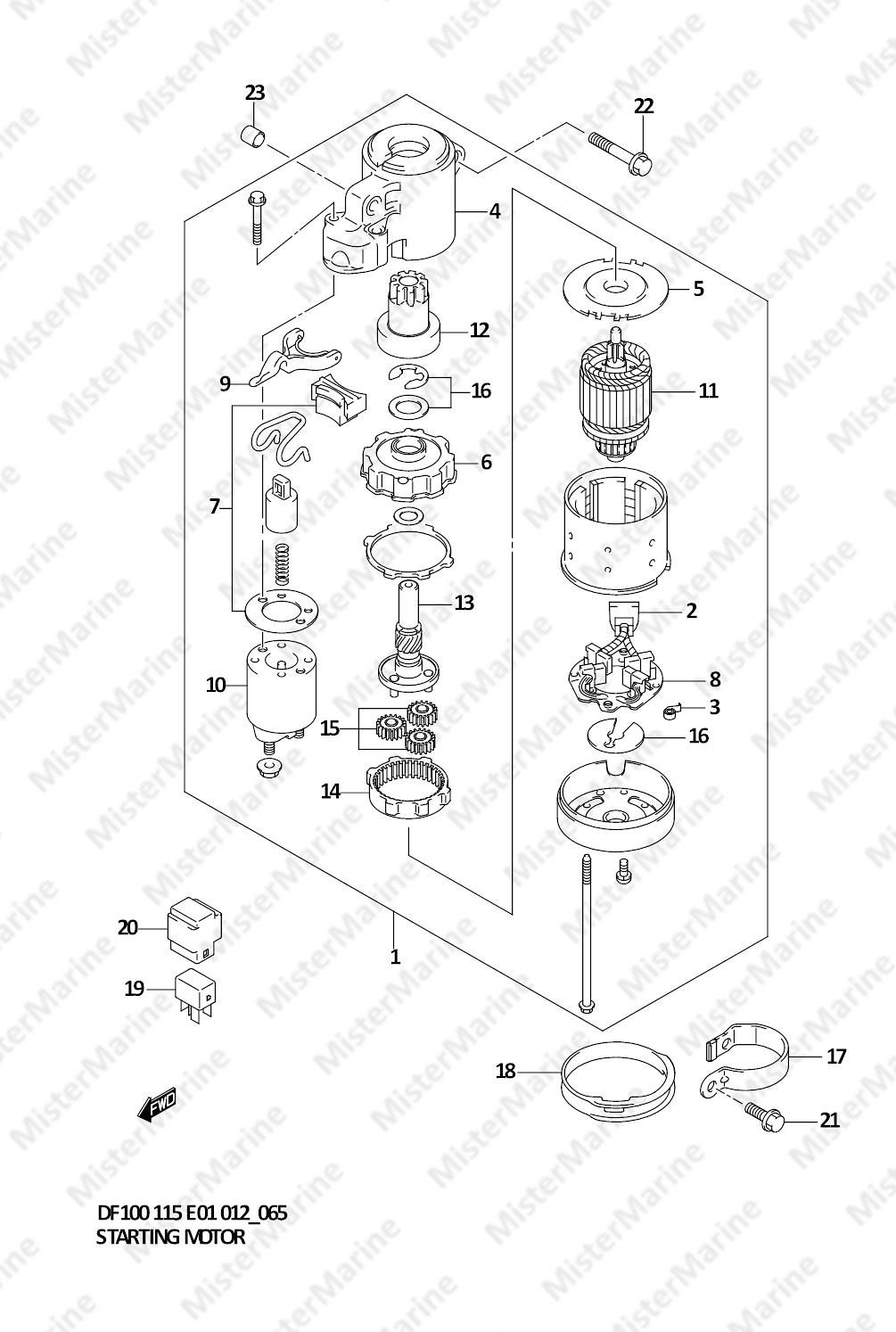 FIG.65 (1-G-14) STARTING MOTOR