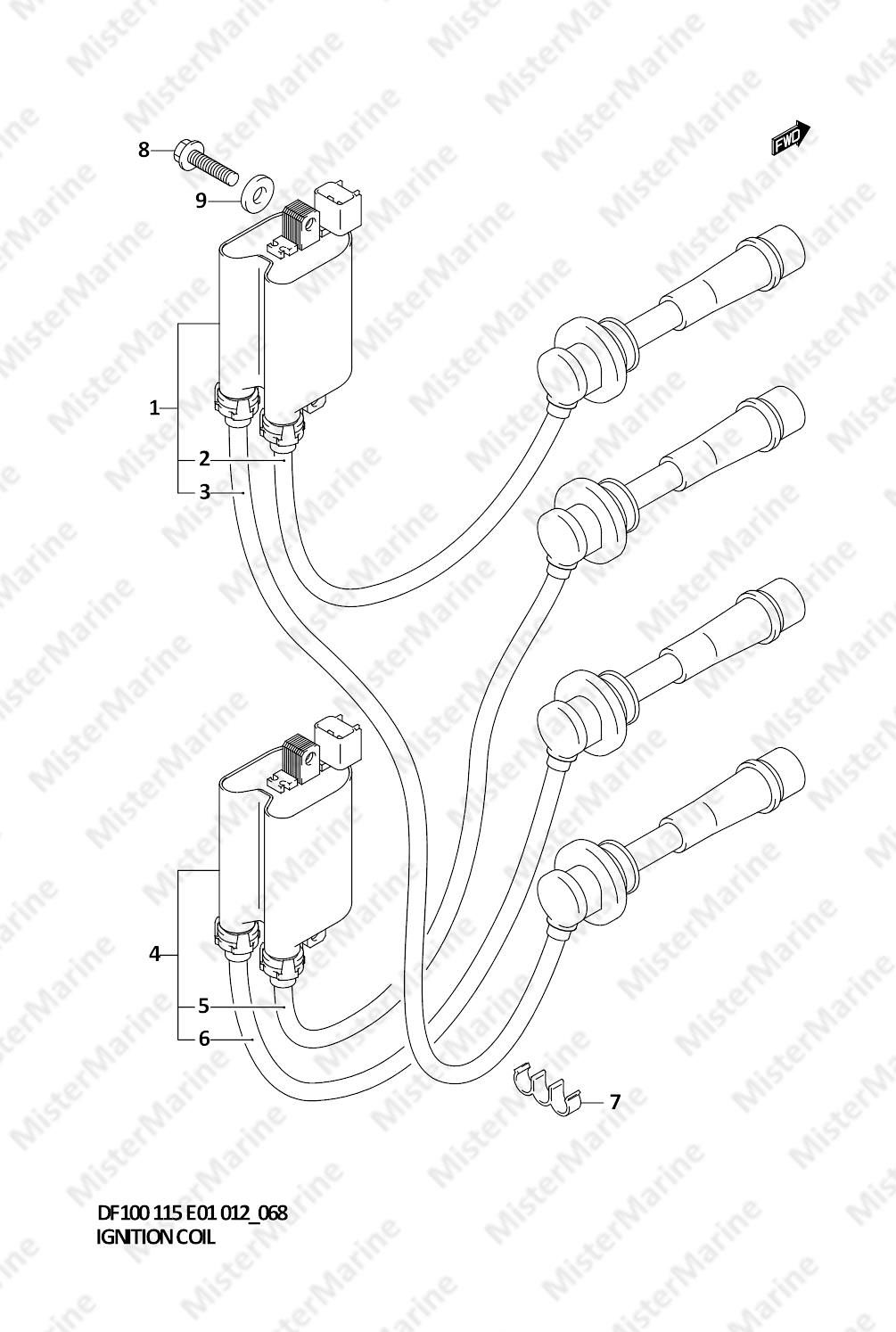 FIG.68 (1-H-3) IGNITION COIL