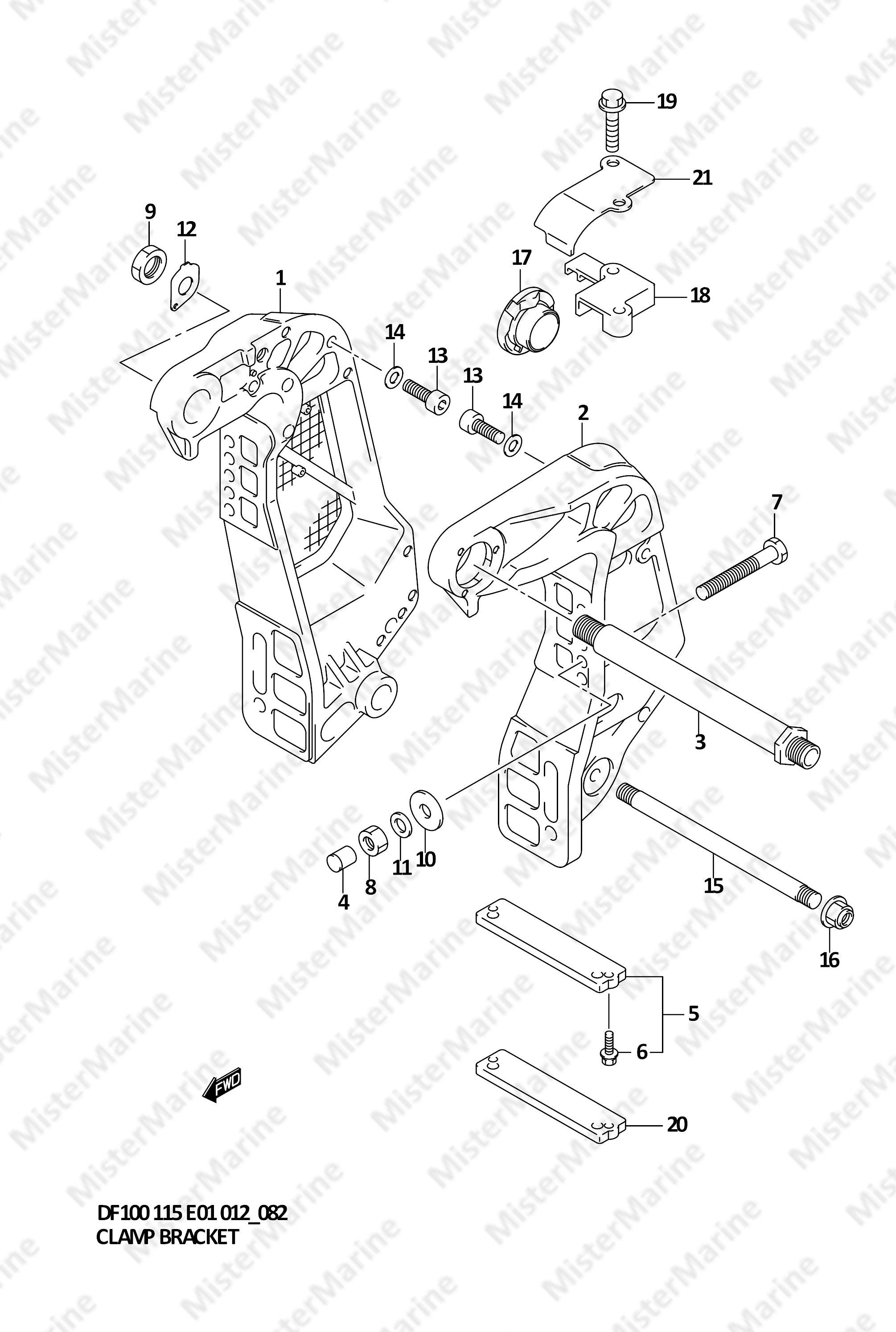 FIG.82 (1-I-3) CLAMP BRACKET