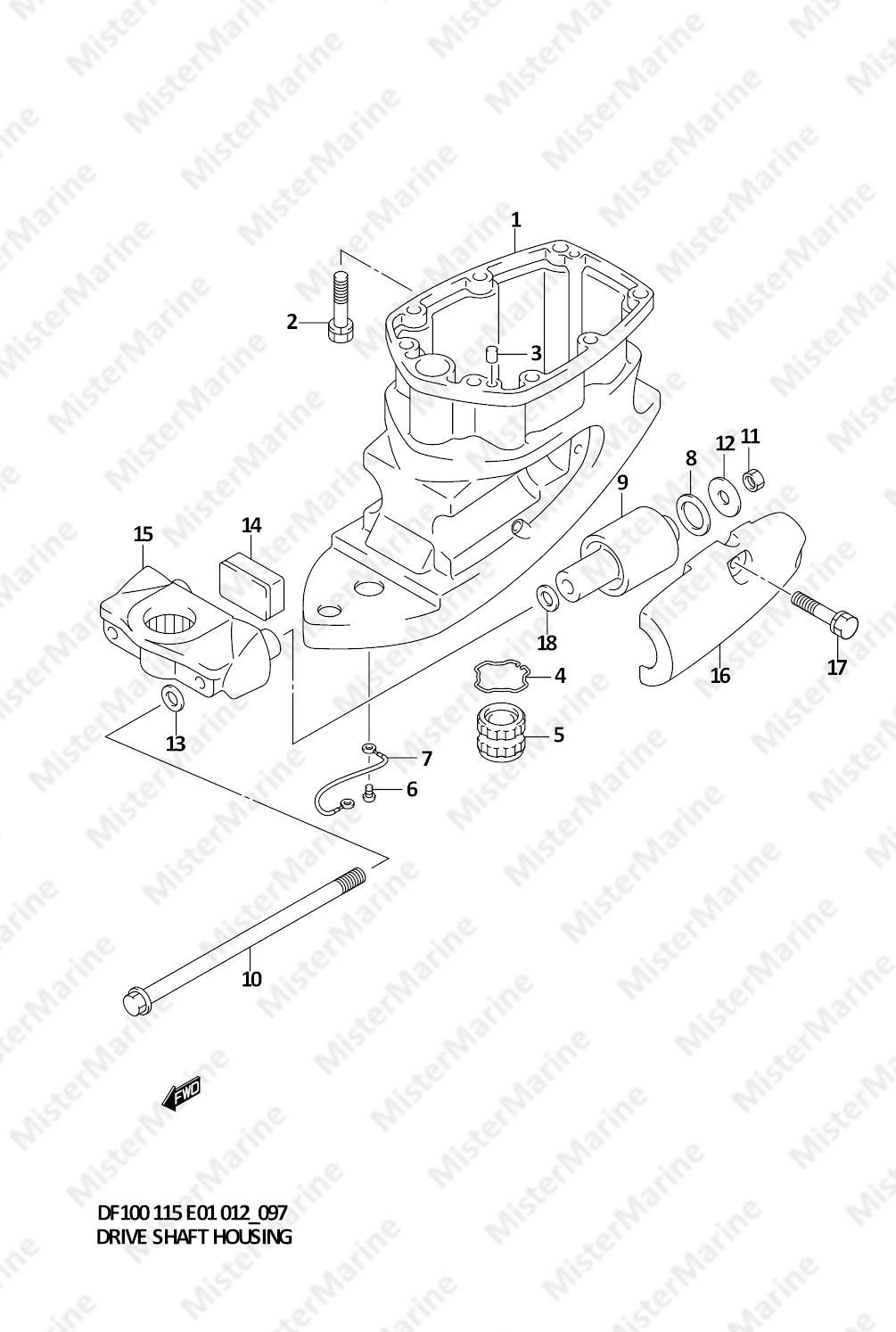 FIG.97 (1-J-4) DRIVE SHAFT HOUSING
