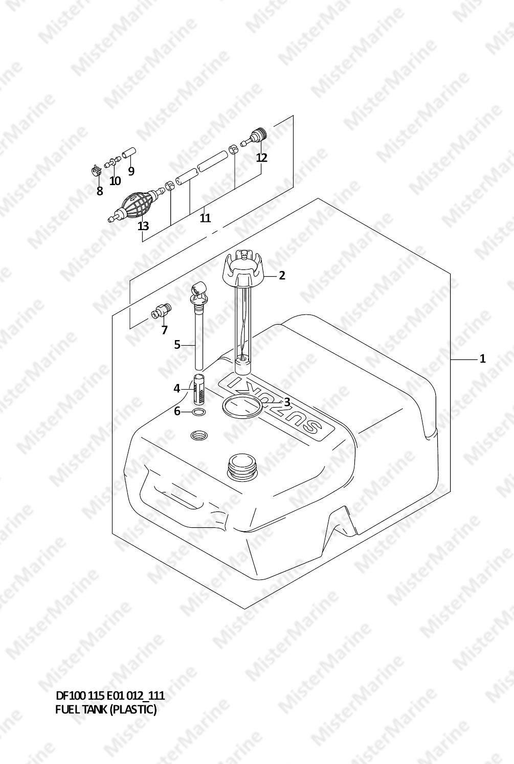 FIG.111 (1-K-10) FUEL TANK (PLASTIC)