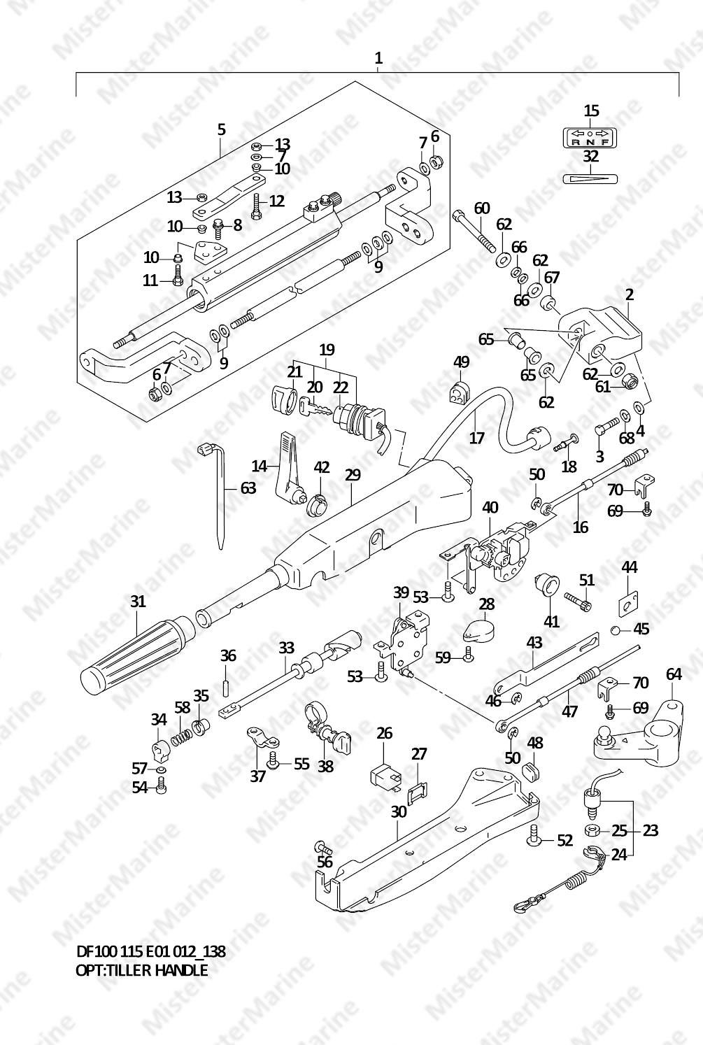FIG.138 (2-C-13) OPT:TILLER HANDLE
