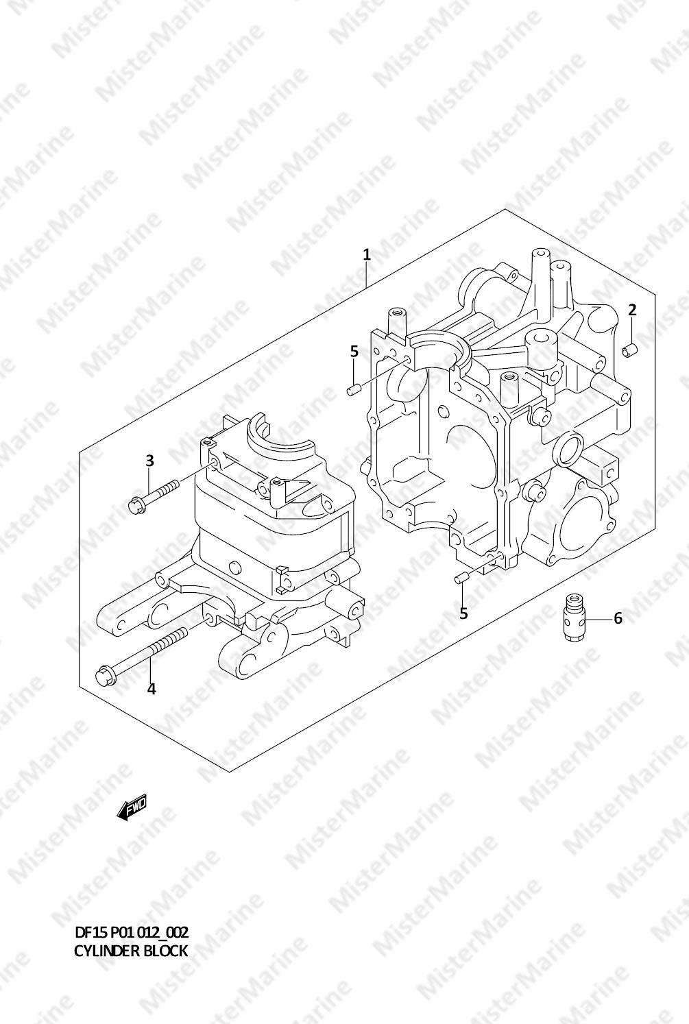 FIG.2 (1-B-3) CYLINDER BLOCK