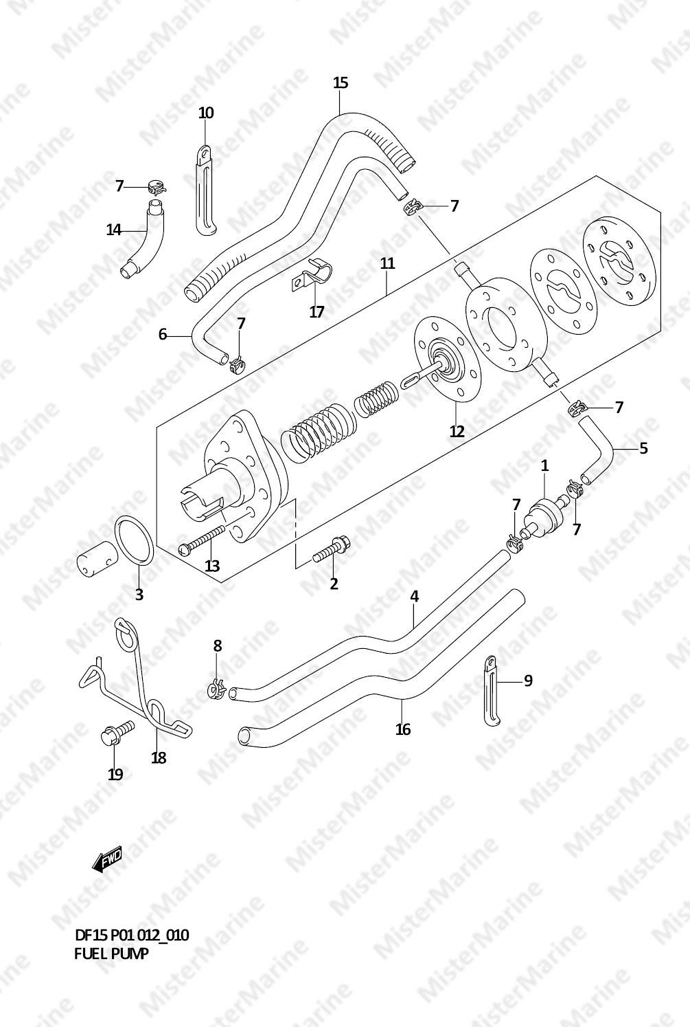 FIG.10 (1-B-13) FUEL PUMP (DF15 P01)