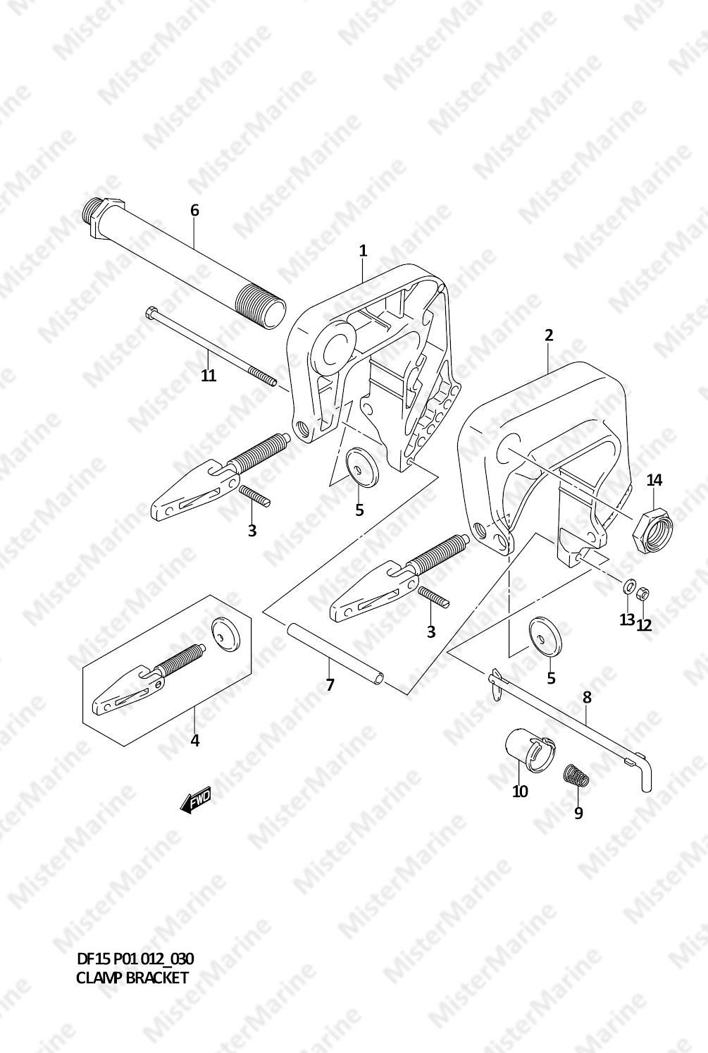 FIG.30 (1-D-7) CLAMP BRACKET (DF15 P01)