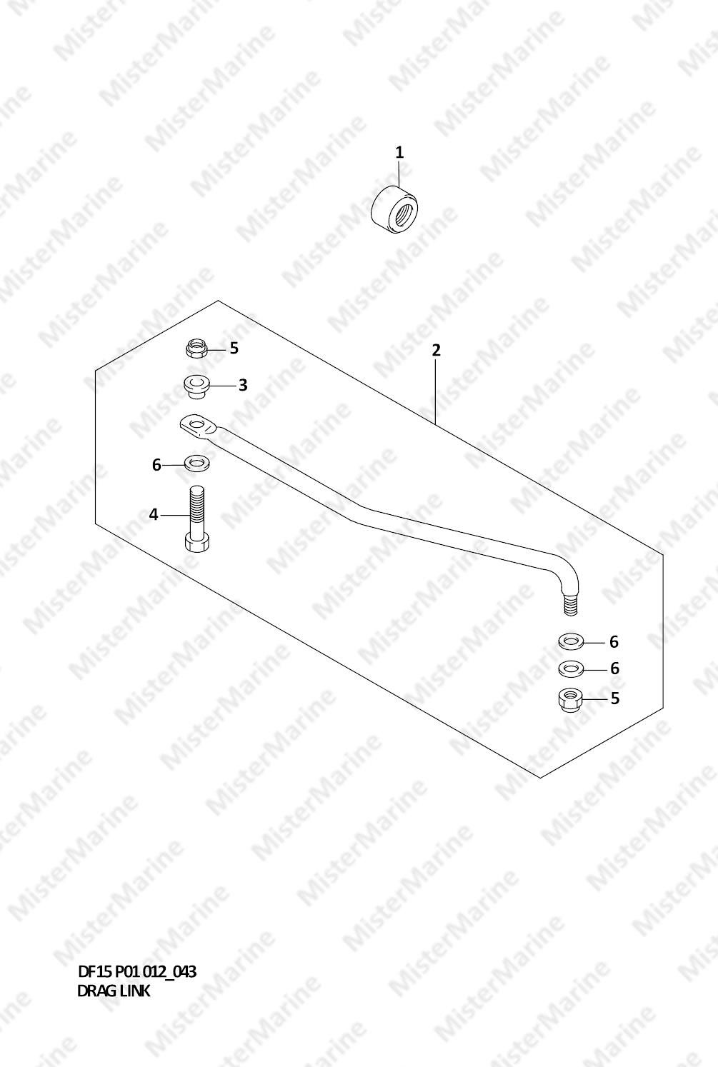 FIG.43 (1-E-11) DRAG LINK (DF15R P01)
