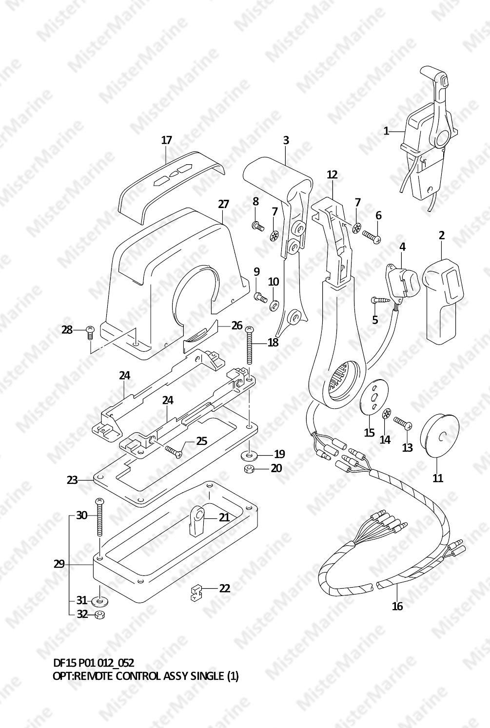 FIG.52 (1-F-9) OPT:REMOTE CONTROL ASSY SINGLE (1)