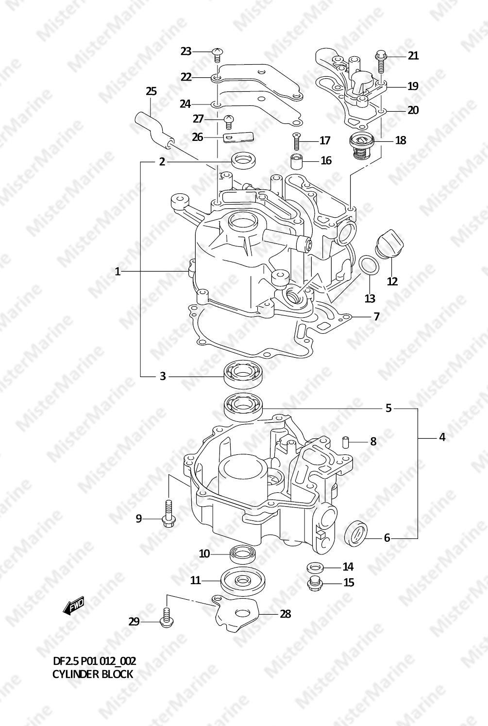 FIG.2 (1-B-3) CYLINDER BLOCK