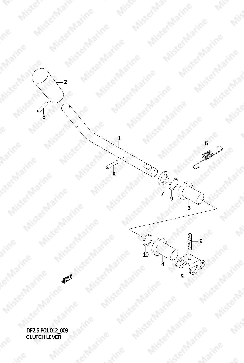 FIG.9 (1-B-10) CLUTCH LEVER