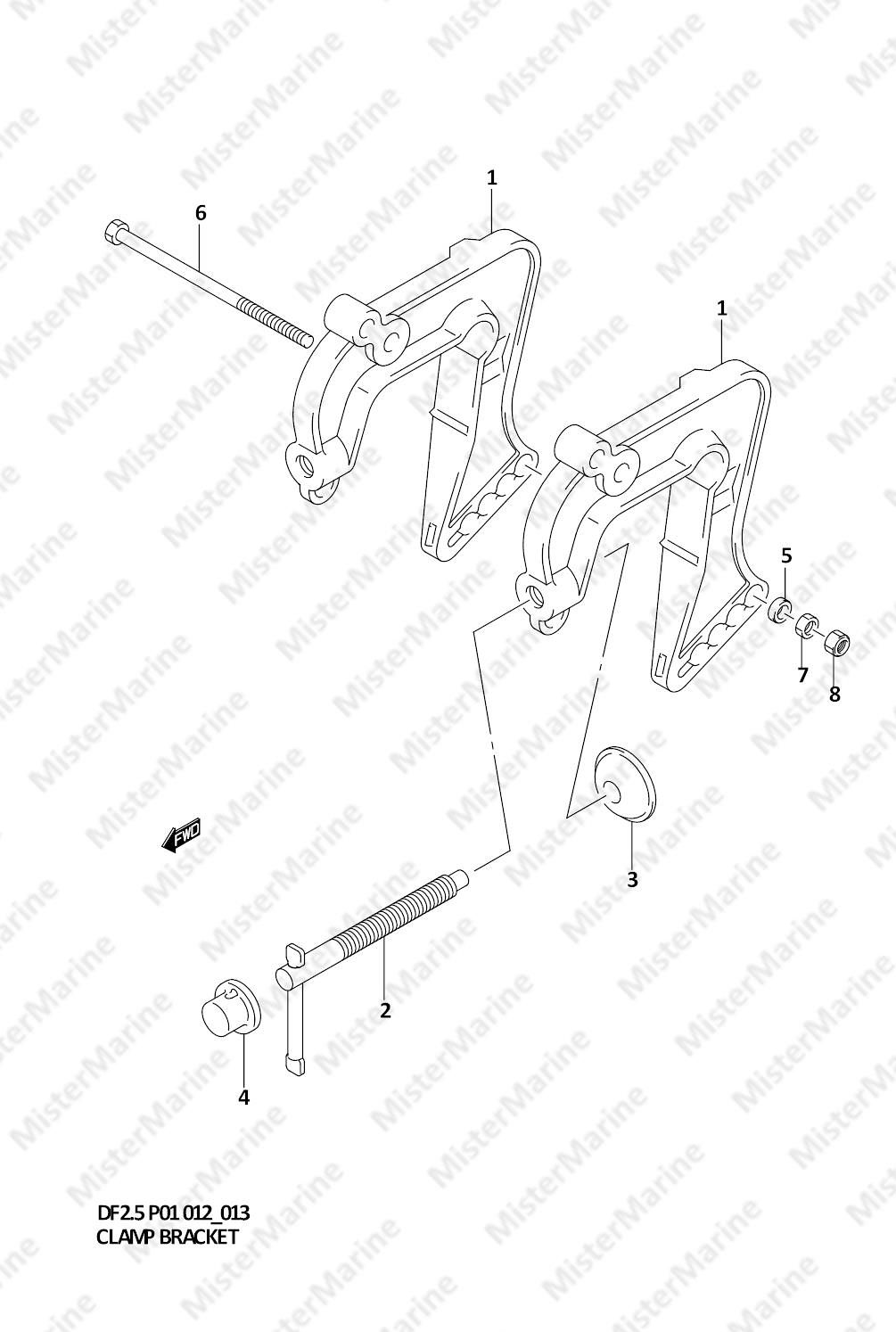 FIG.13 (1-B-14) CLAMP BRACKET