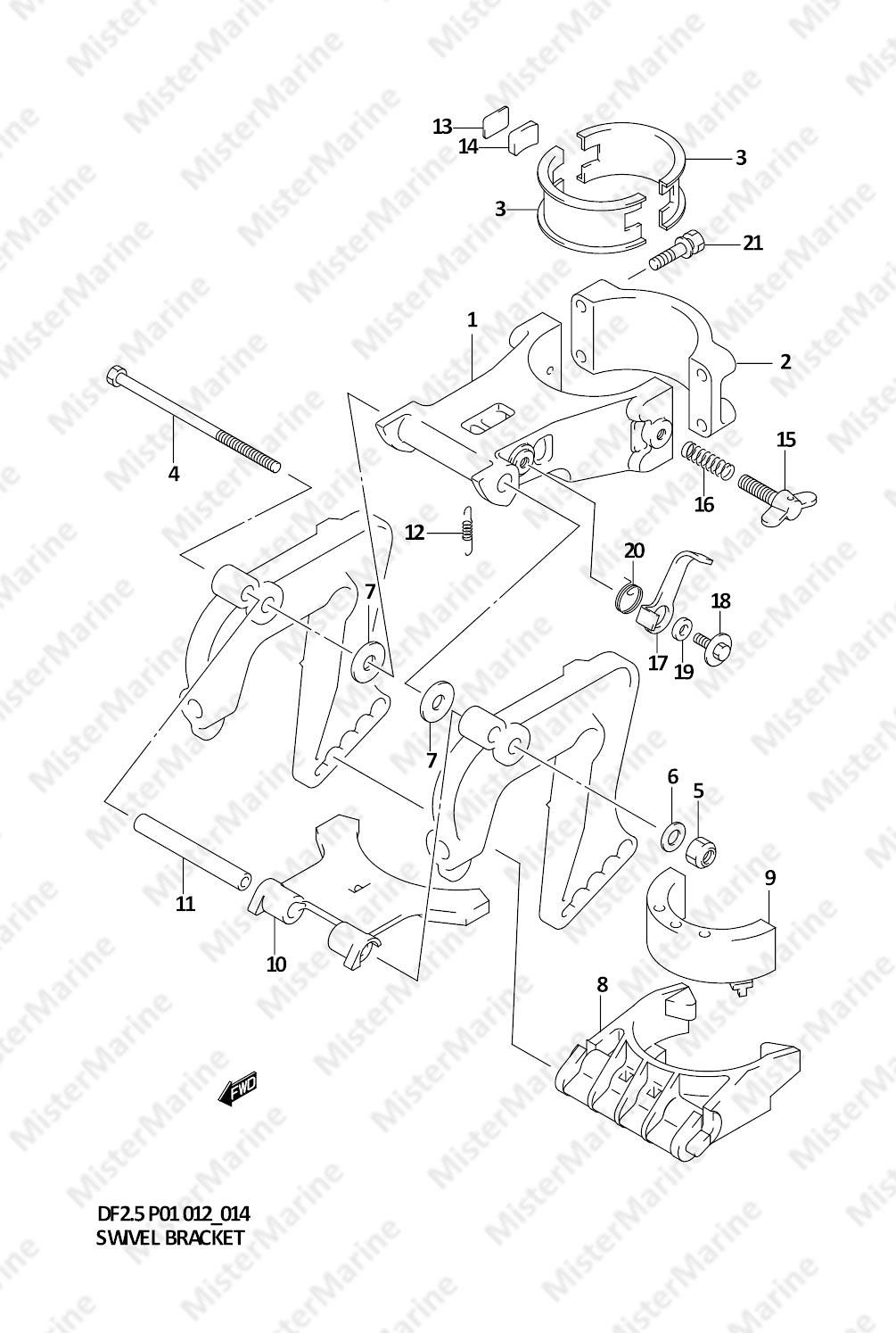 FIG.14 (1-B-15) SWIVEL BRACKET