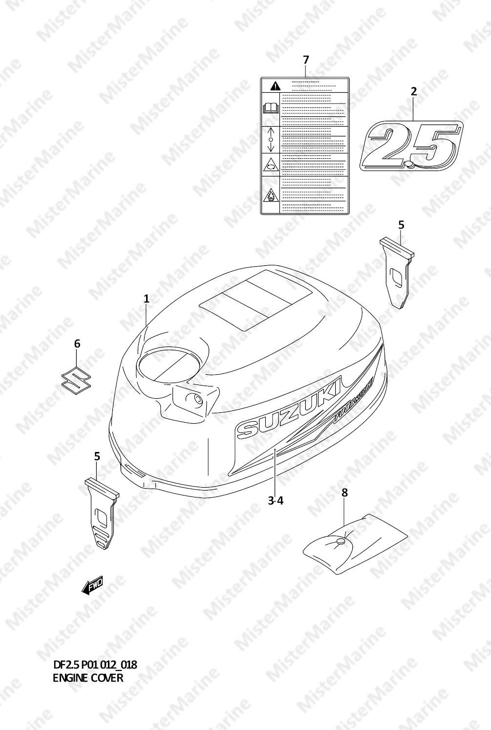 FIG.18 (1-C-5) ENGINE COVER