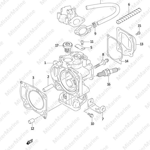 FIG.2 (1-B-3) CYLINDER HEAD (DF5,DF6)